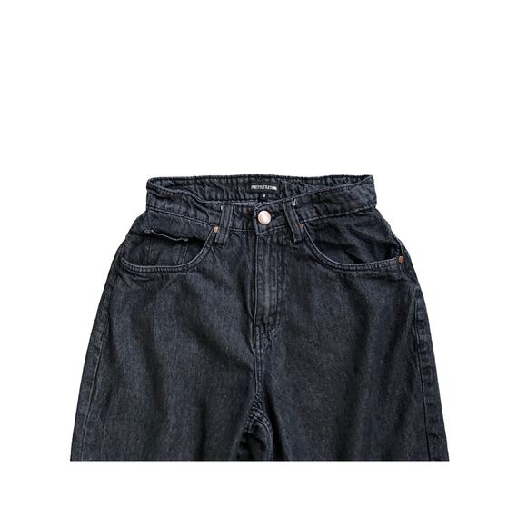 PRETTY LITTLE THING Womens Size US 4 UK 8 High Rise Cotton Gray Straight Jeans - Picture 3 of 6
